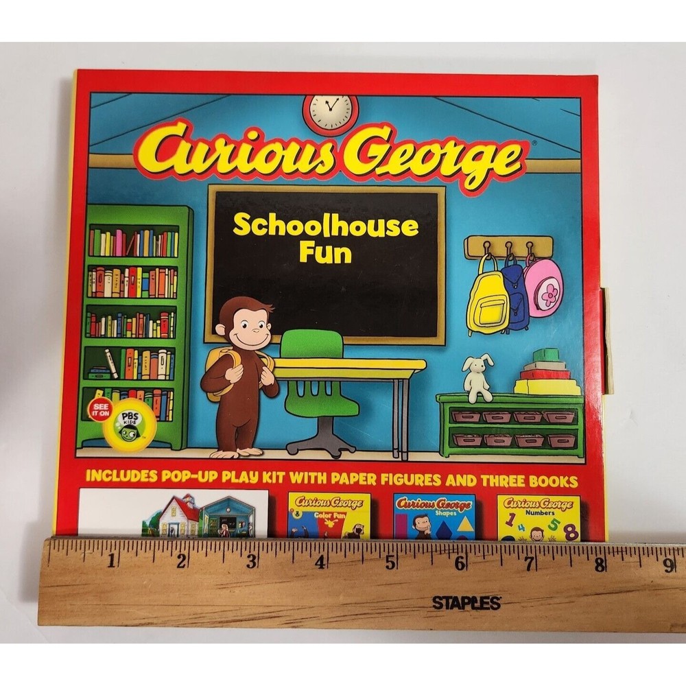 Curios George Schoolhouse Fun (Book And Play Set) Paperback-2012 - Picture 13 of 13